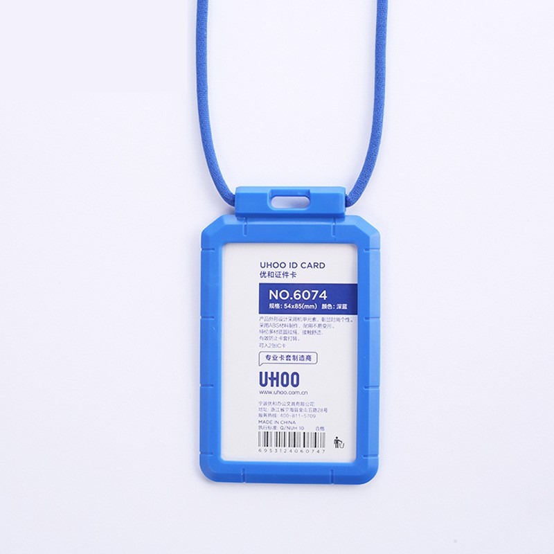 Darba karšu turētāji ar virves vārda nozīmītes turētāju kristāla caurspīdīga izstādes ID karte ar auklu studentu personālam