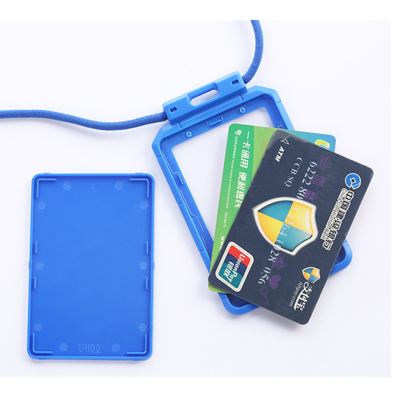 Darba karšu turētāji ar virves vārda nozīmītes turētāju kristāla caurspīdīga izstādes ID karte ar auklu studentu personālam