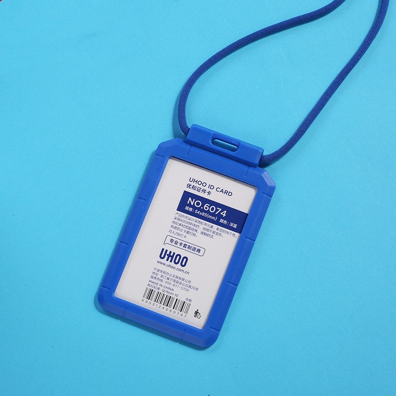 Darba karšu turētāji ar virves vārda nozīmītes turētāju kristāla caurspīdīga izstādes ID karte ar auklu studentu personālam