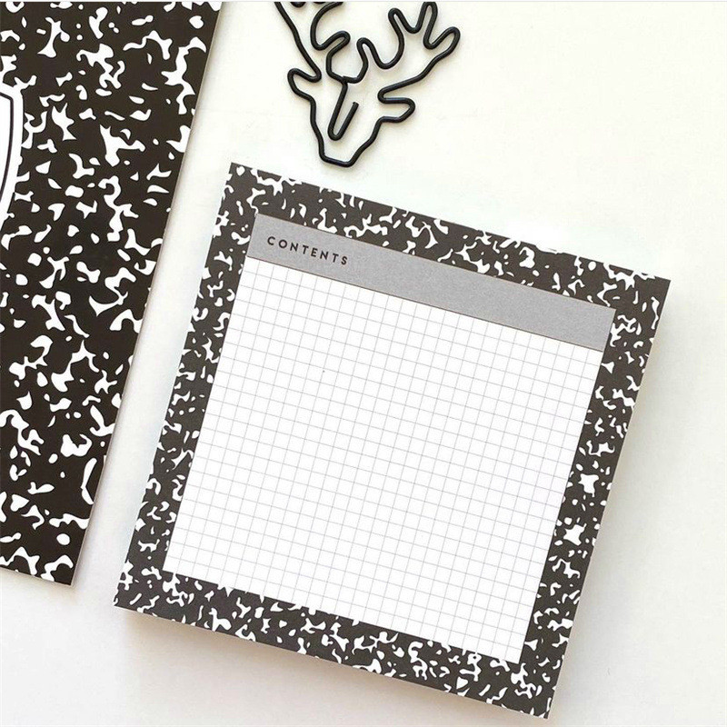 MINKYS 50 листа Kawaii Grid Memo Notes Paper Daily To Do It Check List Paperlaria Училищни канцеларски материали