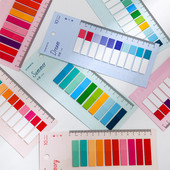 1 τεμ. Ρομαντικό Έγχρωμο Υπόμνημα Μνήμης PET Sticky Notes 14cm Χάρακας Ευρετήριο Αυτοκόλλητα Μαρκαδόρος βιβλίου Office School A7330