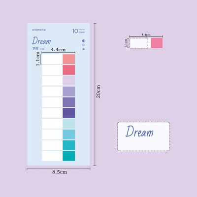 1 τεμ. Ρομαντικό Έγχρωμο Υπόμνημα Μνήμης PET Sticky Notes 14cm Χάρακας Ευρετήριο Αυτοκόλλητα Μαρκαδόρος βιβλίου Office School A7330