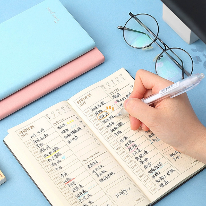 PU ādas plānotājs Piezīmju bloks Laika pārvaldības uzdevumu saraksts Ikdienas skolas piezīmju grāmatiņas Kalendārs Mācības Kancelejas preces Birojs Nedēļas plānotājs