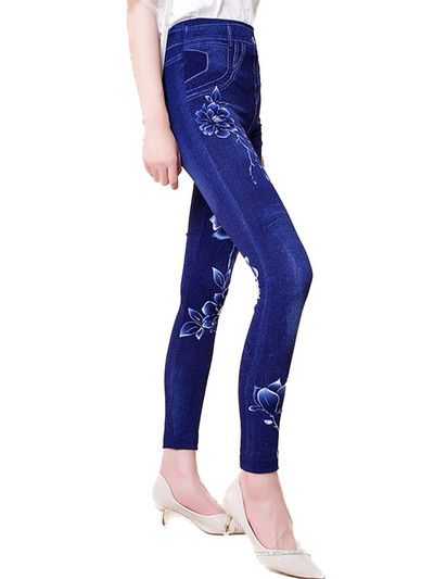 CUHAKCI Sexy Leggins Push Up Faux τζιν παντελόνι Ελαστικό ψηλόμεσο γυναικείο κολάν Αθλητικό παντελόνι Προπόνηση Running Fitness Gym