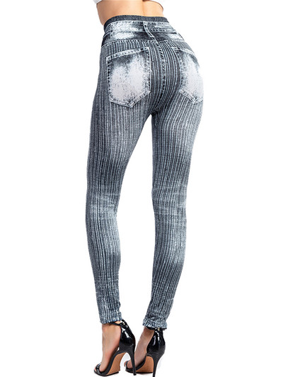 CUHAKCI Sexy Leggins Push Up Faux τζιν παντελόνι Ελαστικό ψηλόμεσο γυναικείο κολάν Αθλητικό παντελόνι Προπόνηση Running Fitness Gym