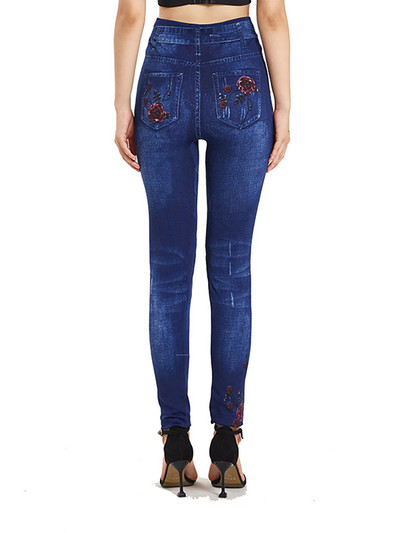 CUHAKCI Sexy Leggins Push Up Faux τζιν παντελόνι Ελαστικό ψηλόμεσο γυναικείο κολάν Αθλητικό παντελόνι Προπόνηση Running Fitness Gym