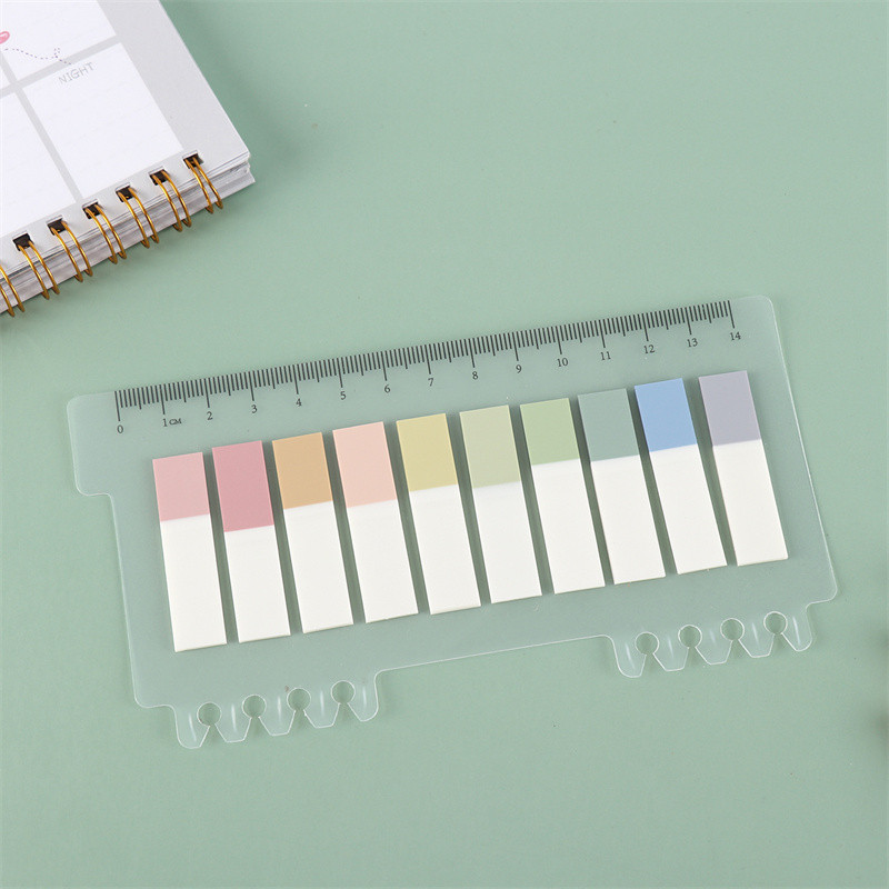 200 loksnes PET vaļēju lapu Morandi krāsas līmlapiņas var saplēst Kancelejas preču rādītāja uzlīmes Piezīmju papīrs N reizes uzlīmes