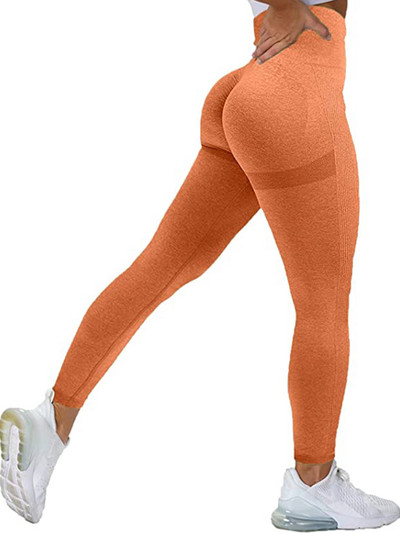 Ženske bešavne tajice za vježbanje Push up tajice visokog struka Ženske seksi tajice za teretanu Modne crne sportske tajice
