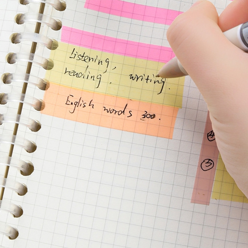 5 ritinėlių lipnūs skirtukai Rodyklės skirtukai Spalvoti puslapių žymekliai, perkeliama juosta vėliavėlė 45BA