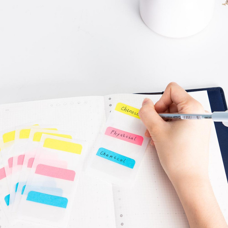 Deli PET Index Tabs Plānotājs Uzlīmes 3 krāsas 30 loksnes/soma Birojs Mājas Skolas piederumi Indeksa sadalītājs Līmlapiņas Papīrs EA11802
