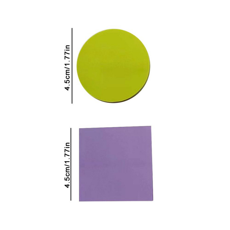 Daudzkrāsainas caurspīdīgas piezīmes, apaļas, jaukas ziņojumu marķieru uzlīmes Studentu kancelejas piederumu piezīmju bloka dienasgrāmatas uzlīmes