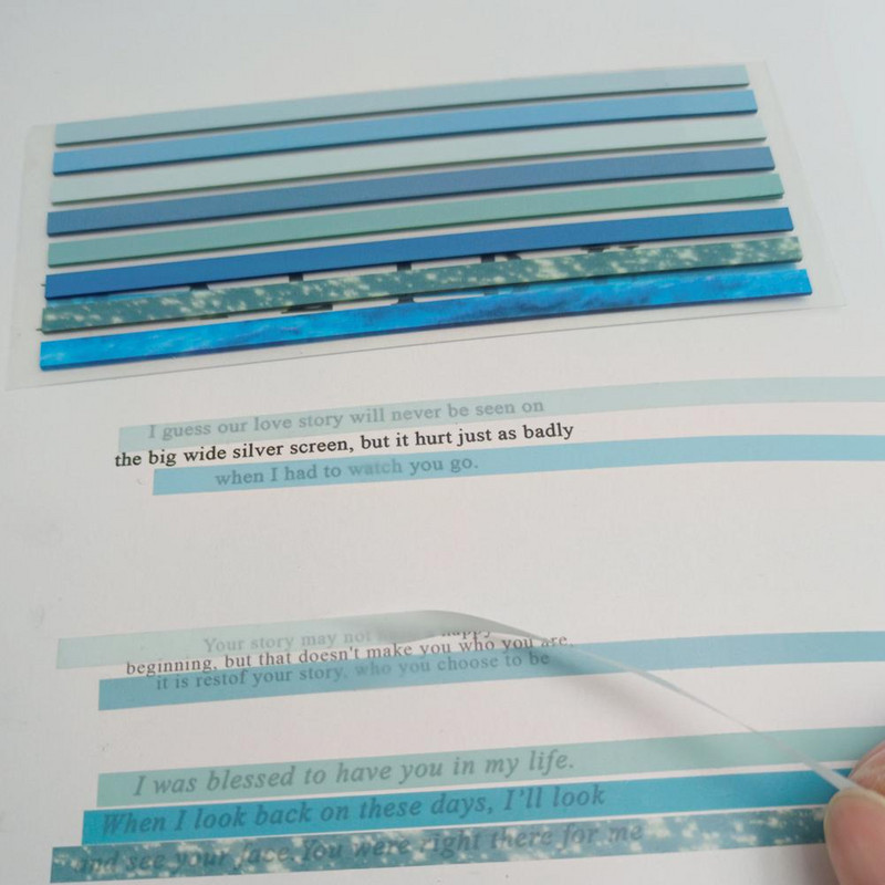 Creative Line Retro indeksu uzlīmes Krāsu josla Caurspīdīga Macaron dienasgaismas indeksa etiķete Studentu biroja lasīšanas uzlīmes