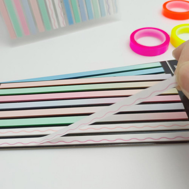 Creative Line Retro indeksu uzlīmes Krāsu josla Caurspīdīga Macaron dienasgaismas indeksa etiķete Studentu biroja lasīšanas uzlīmes