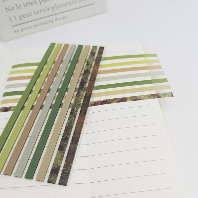 Creative Line Retro indeksu uzlīmes Krāsu josla Caurspīdīga Macaron dienasgaismas indeksa etiķete Studentu biroja lasīšanas uzlīmes