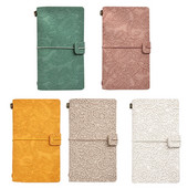 OOTDTY A6 Travel Journal PU Δερμάτινο φορητό σημειωματάριο Vintage ανάγλυφο σημειωματάριο χειροτεχνίας