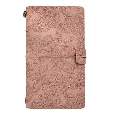 OOTDTY A6 Travel Journal PU Δερμάτινο φορητό σημειωματάριο Vintage ανάγλυφο σημειωματάριο χειροτεχνίας