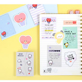 Cute Animals Party 3 Layers Sticky Notes Pad To Do List Planner Αυτοκόλλητο Σημειωματάριο Χαριτωμένη διακόσμηση γραφείου Χαρτικά Κορεατικά