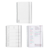 Μη χρονολογημένο Σημειωματάριο Planner 100 σελίδων Αδιάβροχο παγωμένο διάφανο κάλυμμα Διπλό σύρμα Binding Organizer για διαχείριση στόχων χρόνου