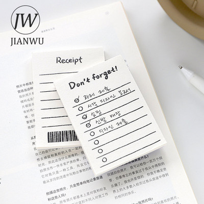 JIANWU 50 листа Сладък мини бележник без лепкавост Списък със задачи за студенти, планиране на офис, Бележник Kawaii Канцеларски материали