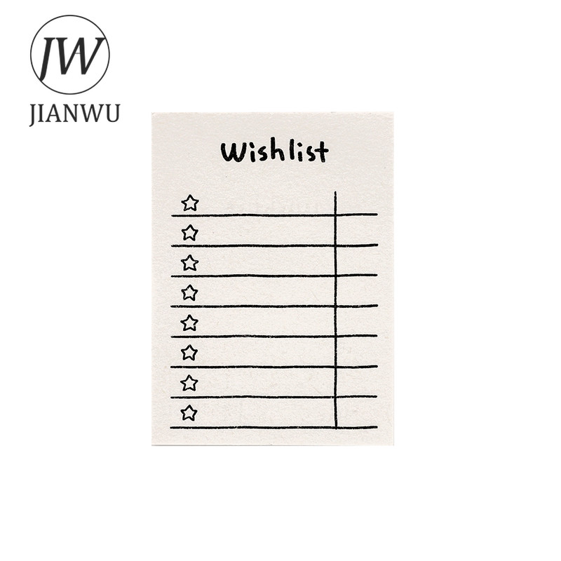 JIANWU 50 loksnes jauks mini piezīmju bloks bez lipīguma, studentam rakstāms uzdevumu saraksts biroja plānošanas piezīmju bloks Kawaii kancelejas piederumi