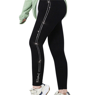 Μαύρο Stretch Skinny Παντελόνι Γυναικείο Κολάν Περλέ βελούδινο Παχύ βελούδινο ελαστικό παντελόνι Tide Φθινοπωρινό Χειμερινό κολάν
