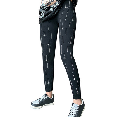 Μαύρο Stretch Skinny Παντελόνι Γυναικείο Κολάν Περλέ βελούδινο Παχύ βελούδινο ελαστικό παντελόνι Tide Φθινοπωρινό Χειμερινό κολάν