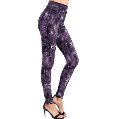 LJCUIYAO Nove Push Up bešavne tajice visokog struka Ženske mreže za vježbanje Prozračna odjeća za fitness Šuplje jeans hlače od umjetnog trapera
