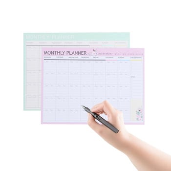 Πρόγραμμα Planner Weekly Pad Μηνιαίο ημερολόγιο Organizer Task Wall Book Desk Notepad Notepad Σχεδιασμός ημερήσιας αντίστροφης μέτρησης Ημέρες