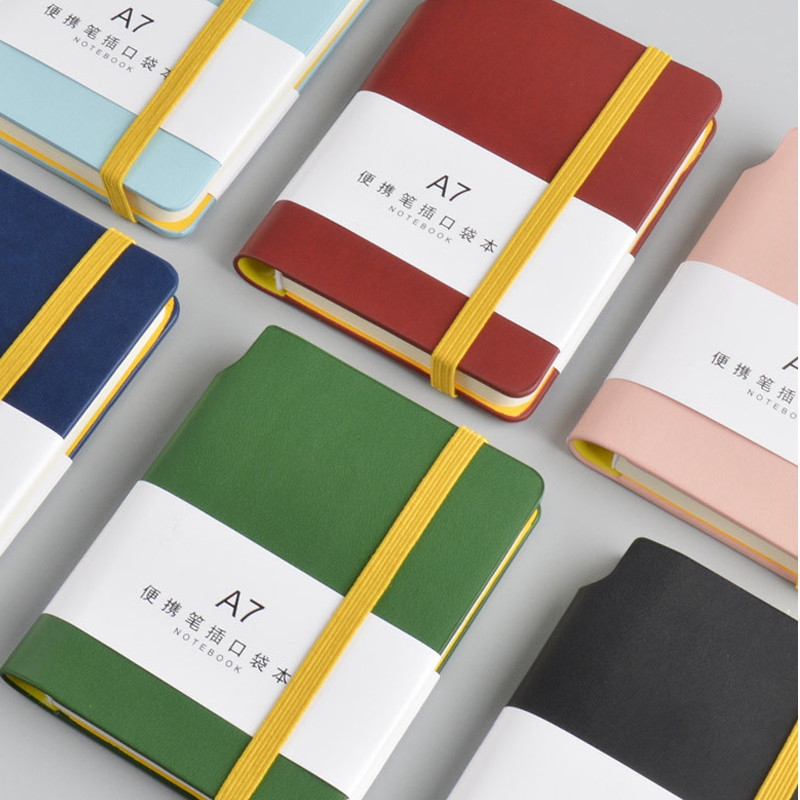 200 lappušu mini piezīmju grāmatiņa A7 cietajos vākos piezīmju grāmatiņas plānotājs Žurnāls Piezīmju grāmatiņa Pārnēsājamas kabatas Biznesa piezīmju grāmatiņas Skolas biroja Kancelejas preces