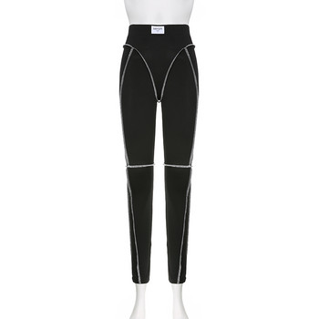 BIIKPIIK Модни тесни панталони Женски безшевни ивици Ежедневни еластични клинове за жени Спортни гащеризони за тренировки Летни екипи