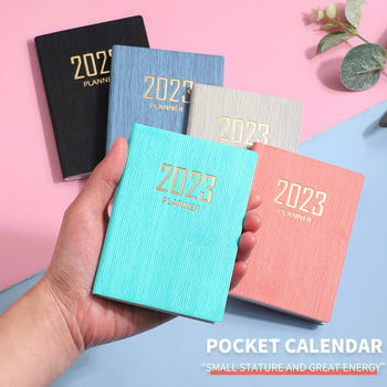 Mini 2023 Agenda Notebook Καθημερινά Εβδομαδιαία Agenda Planner Σημειωματάρια φορητό σημειωματάριο τσέπης Εβδομαδιαία στόχος γραφείου Σχολική γραφική ύλη