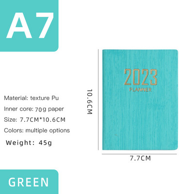 Mini 2023 Agenda Notebook Καθημερινά Εβδομαδιαία Agenda Planner Σημειωματάρια φορητό σημειωματάριο τσέπης Εβδομαδιαία στόχος γραφείου Σχολική γραφική ύλη
