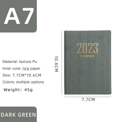 Mini 2023 Agenda Notebook Καθημερινά Εβδομαδιαία Agenda Planner Σημειωματάρια φορητό σημειωματάριο τσέπης Εβδομαδιαία στόχος γραφείου Σχολική γραφική ύλη