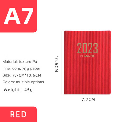 Mini 2023 Agenda Notebook Καθημερινά Εβδομαδιαία Agenda Planner Σημειωματάρια φορητό σημειωματάριο τσέπης Εβδομαδιαία στόχος γραφείου Σχολική γραφική ύλη
