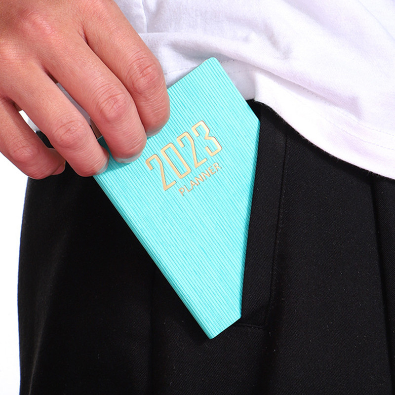 Mini 2023. gada dienas kārtības piezīmju grāmatiņa Ikdienas nedēļas darba kārtības plānotājs Piezīmju grāmatiņas Portatīvie kabatas bloknoti Iknedēļas mērķis Birojs Skolas kancelejas preces