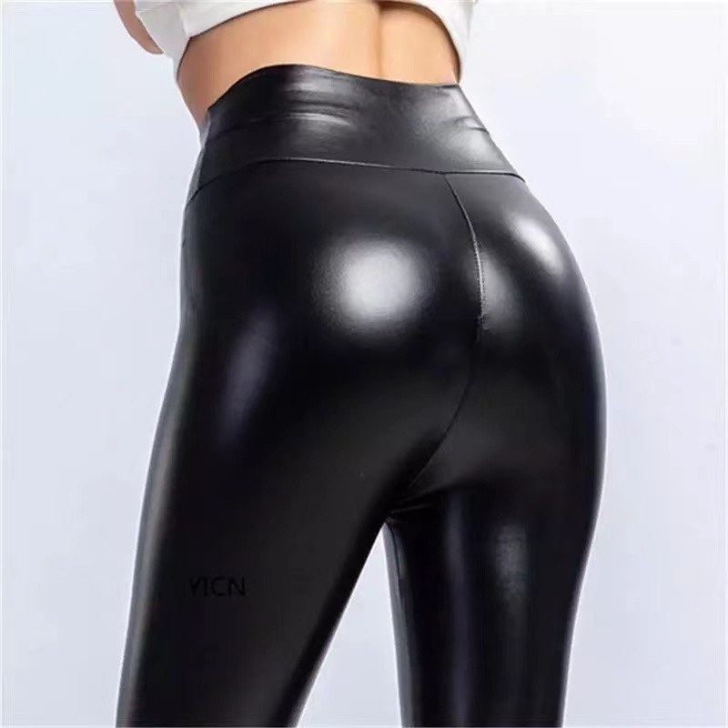 Proljeće 2023. Tople bešavne baršunaste tajice od umjetne pu kože Push Up Ženske seksi tajice Ženske hlače Trenirke visokog struka Odjeća