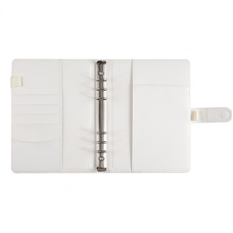 Kutija za bilježnicu s utorima za kartice, petlja za olovke, vodootporni A5 registrator sa 6 rupa, ružičasto-zlatni koricama za registrator za školu