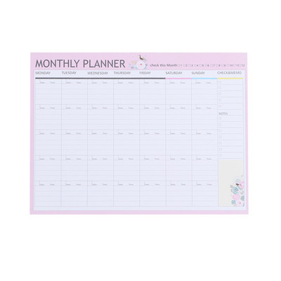 Πρόγραμμα Planner Weekly Pad Ημερολόγιο Σημειωματάριο Σημειωματάριο Μηνιαίο βιβλίο Ημέρες Σχεδιασμός γραφείου Ημέρα εργασιών Καθημερινή Αντίστροφη μέτρηση οργάνωσης τοίχου
