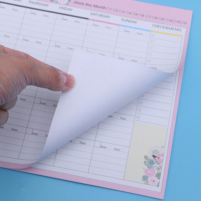 Plānotājs Grafiks Iknedēļas bloks Kalendārs Piezīmju bloks Piezīmju grāmatiņa Ikmēneša grāmatu dienas Galda plānošanas uzdevums Diena Ikdienas sienas organizators Atpakaļskaitīšana