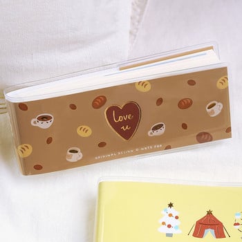 Μίνι σημειωματάριο PVC Shell Weekly Planner Memorandum Carry Student Stationery Cartoon Cute Cherry Coffee School Supplies Planner