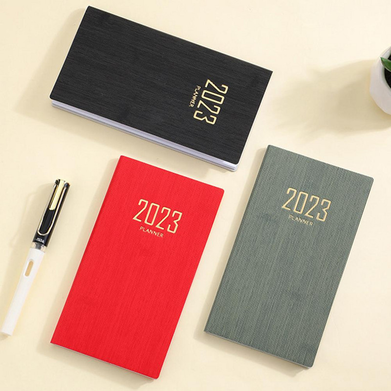 Efektivitātes rokasgrāmata, pārnēsājama 2023. gada organizatora dienasgrāmata A6 piezīmju grāmatiņa studentiem