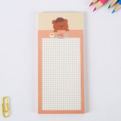 Φύλλα για σημειωματάρια Kawaii Brown Bear Λίστα ελέγχου Εβδομαδιαίες κολλώδεις σημειώσεις Σχολικές προμήθειες γραφείου Σημειωματάριο χαρτικά δώρου