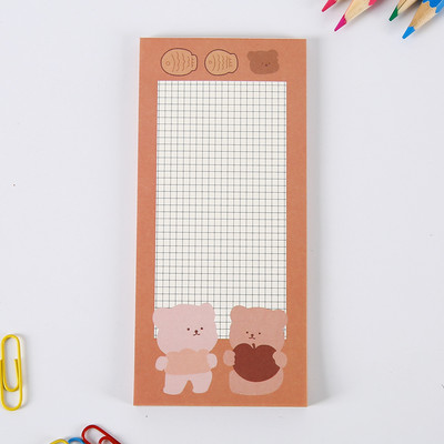 Φύλλα για σημειωματάρια Kawaii Brown Bear Λίστα ελέγχου Εβδομαδιαίες κολλώδεις σημειώσεις Σχολικές προμήθειες γραφείου Σημειωματάριο χαρτικά δώρου