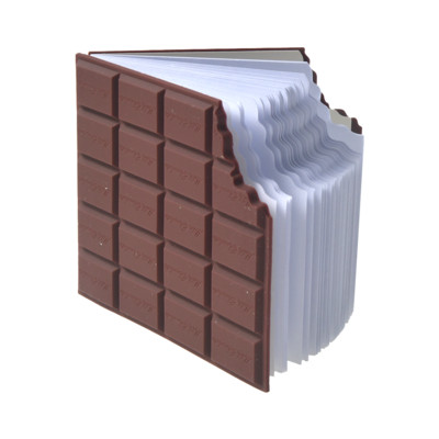Kreatív írószer csokoládé Jegyzettömb aranyos jegyzetfüzet 40 lap fehér jegyzetekkel, kedves jegyzettömb