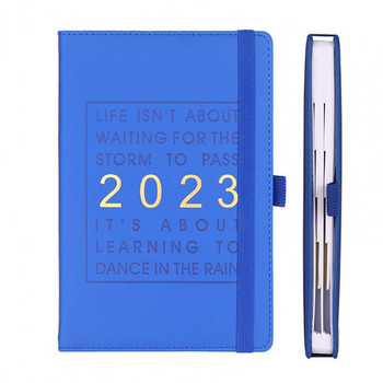 По-дебела хартия Управление на времето Плавно писане 2023 A5 Английска версия Тетрадка за планиране на дневен ред Ежедневна тетрадка за ученик