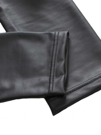 Γυναικεία κολάν από τεχνητό δέρμα CUHAKCI, ζεστό καλοκαίρι 2022 Νέο σέξι παντελόνι μαύρο λεπτό ψηλόμεσο γυαλιστερό παντελόνι με μολύβι