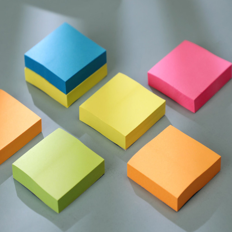 1Gb Radoša krāsa, 100 lapas, piemīlīgs piezīmjdators, studentu papīrs, ķieģelis, 51x51 MM, līmlentes, dāvanas bērniem, biroja skolas piederumi.