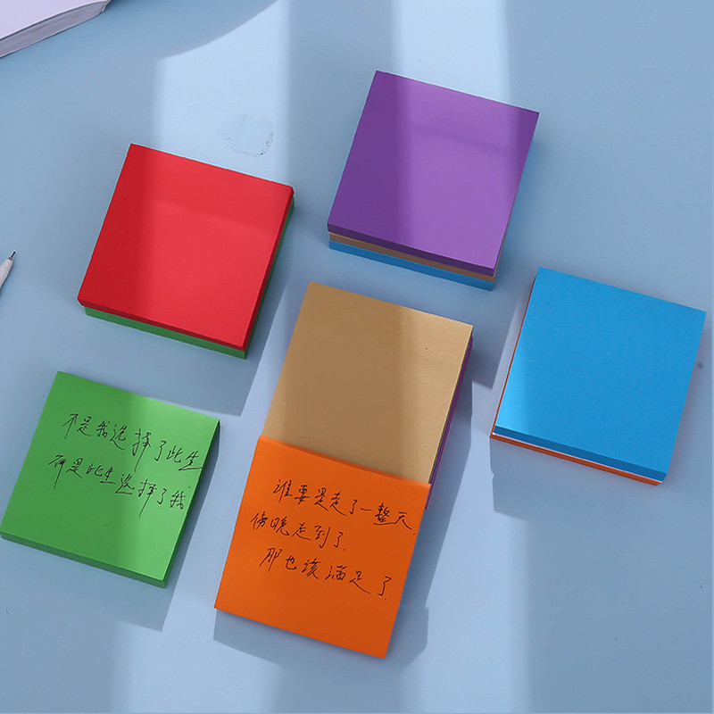 1Gb Radoša krāsa, 100 lapas, piemīlīgs piezīmjdators, studentu papīrs, ķieģelis, 51x51 MM, līmlentes, dāvanas bērniem, biroja skolas piederumi.