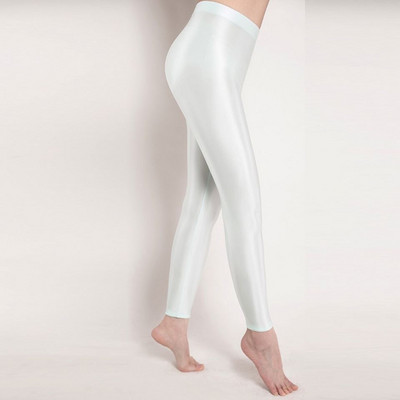 lady Fluorescent Color Leggings Παντελόνι Γυναικείο Ice Silk Spandex Elastic κολάν Πολύχρωμο γυαλιστερό γυαλιστερό κολάν για γυναίκες