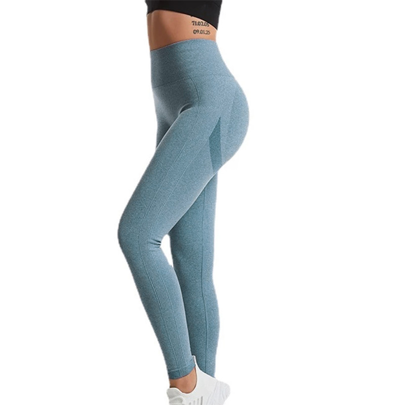 CHRLEISURE Дамски секси безшевни клинове Push Up Спортни панталони с висока талия Плътен цвят Bubble Butt Fitness Дамски панталони с клин